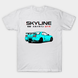 Skyline GTR (Cyan 3D) T-Shirt